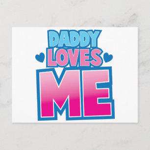 Postal ¡Papá me quiere!