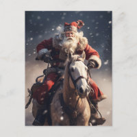 Papá Noel en un caballo