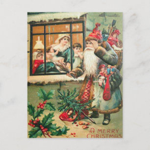 Postal Papá Noel está en la Ventana