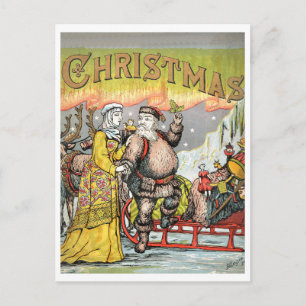 Postal Papá Noel está listo para la temporada de Navidad,