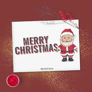Postal Papá Noel - Muñeco de juguete Santon Navidad
