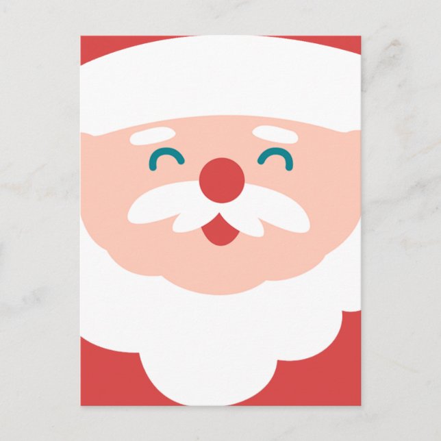 Postal Papá Noel se enfrenta a papá Navidad Cute regalo d (Anverso)