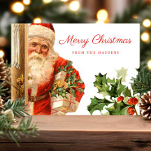 Papá Noel Vintage Retro Navidad Fiesta de Navidad