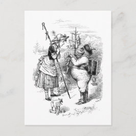 Postal Papá Noel y Little Bo Peep (1879)