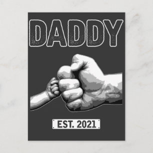Postal Papá nuevo 2021 padre padre hijo y padre