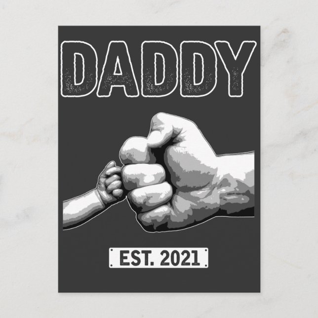 Postal Papá nuevo 2021 padre padre hijo y padre (Anverso)