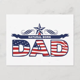 Postal Papá, Padre, Un Padre Natural Nacido