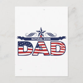 Postal Papá, Padre, Un Padre Natural Nacido