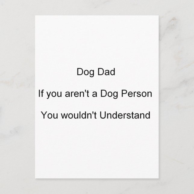 Postal Papá perro del día del padre (Anverso)