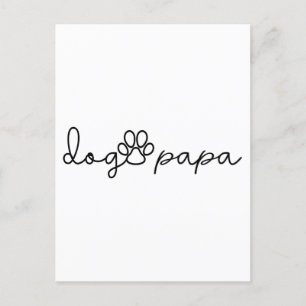 Postal Papa Perro, Pata de Perro, Amante de Perros, Regal