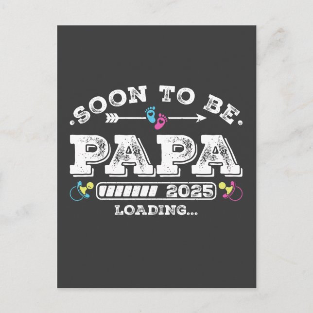 Postal Papa Pronto 2025 Cargando (Anverso)