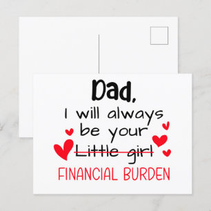 Postal Papá, siempre seré tu niña, Financiero