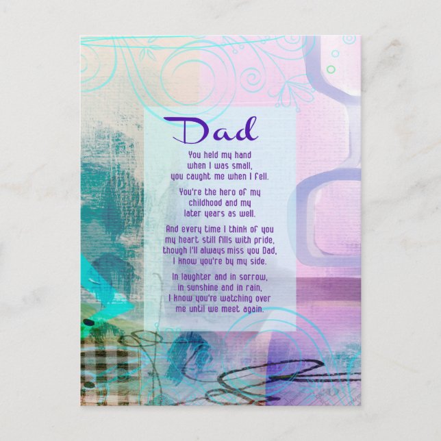 Postal Papá, Te Paraste A Mi Lado - Solidaridad (Anverso)