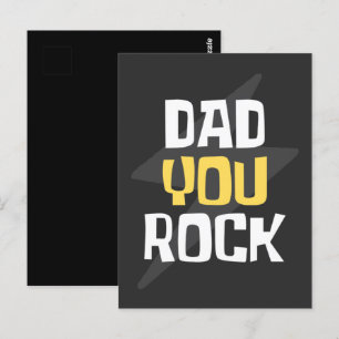Postal Papa tú rocas - Día del Padre / Regalo de cumpleañ