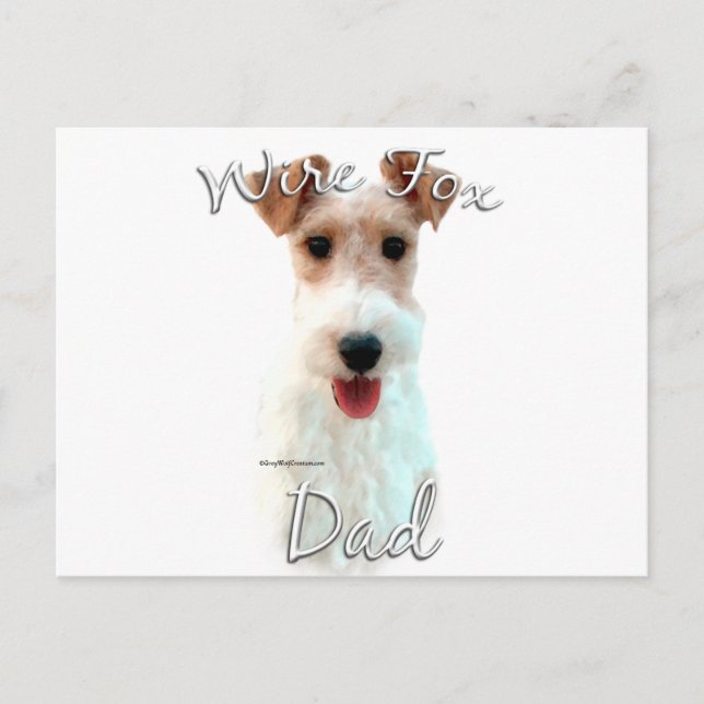 Postal Papá Wire Fox Terrier 2 (Anverso)