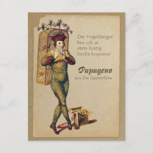 Postal Papageno Zauberflöte Magic flute CC0839 Mozart