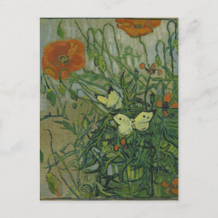 Postal Papas y mariposas de Vincent Van Gogh