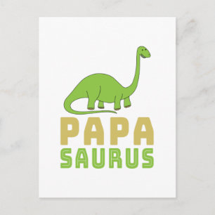 Postal Papasaurus Dinosaur Brontosaurus Día del Padre