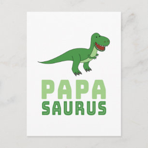 Postal Papasaurus Dinosaur Tyrannosaurus Rex Día del Padr