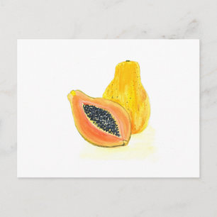 Postal Papaya fruta acuática tropical Naranja exótico