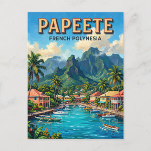 Postal Papeete, Tahiti Francia