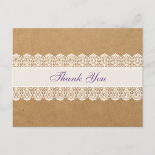 Postal Papel con coraje delgado - Moda Gracias Morado