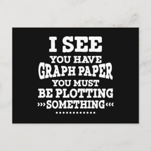 Postal Papel Cuadriculado Graficando Algo Regalo Profesor