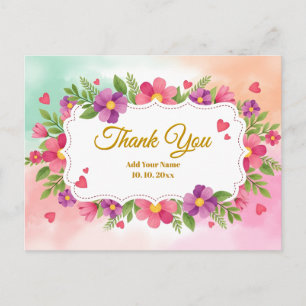 Postal Papel de carta floral de lirio agraciado acuarela 