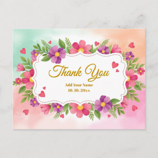 Postal Papel de carta floral de lirio agraciado acuarela 