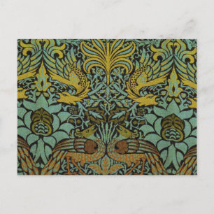Postal Papel de escritorio de William Morris Peacock Drag
