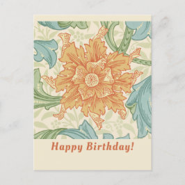 Postal Papel de flores de cumpleaños William Morris CC113