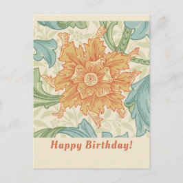 Postal Papel de flores de cumpleaños William Morris CC113