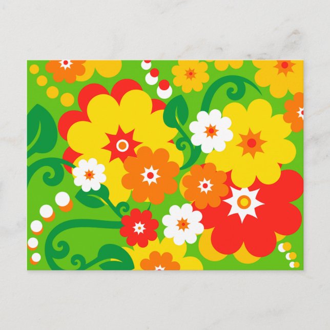 Postal Papel de fondo de escritorio Funny Flower Power (Anverso)