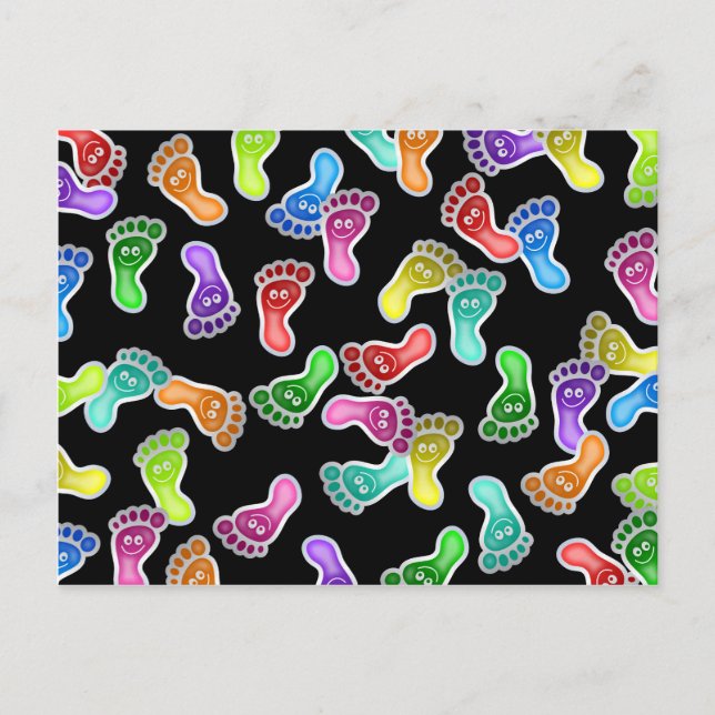 Postal Papel de fondo de la pluma de Happy Feet (Anverso)