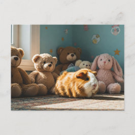 Postal Papel de juguete de cerdo de Guinea Cuta Cavia Ted