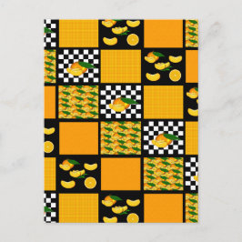 Postal Papel de mandarina y de plástico