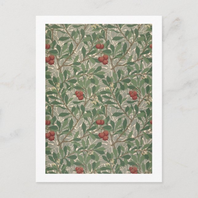 Postal Papel de pared "Arbutus" diseñado por Kathleen Ker (Anverso)
