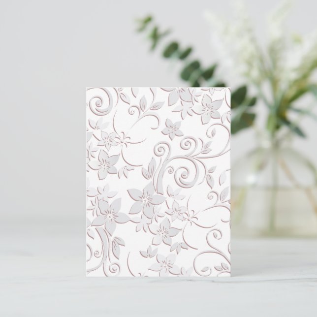 Postal Papel de pared de flores 1 (Anverso de pie)