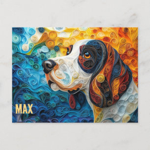 Postal Papel hebilla de base que aplacó el retrato de per