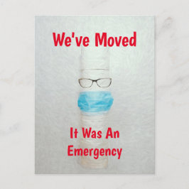 Postal Papel higiénico divertido que hemos movido el nuev