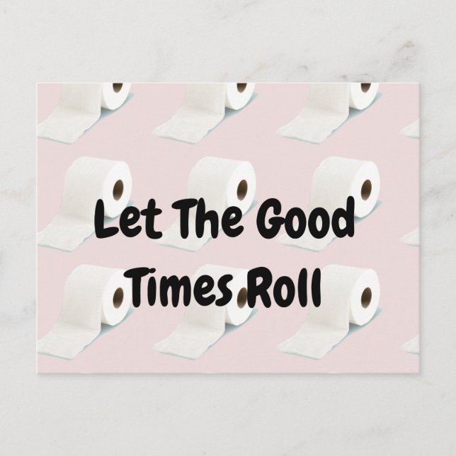 Postal Papel inodoro para virus Covid-19 Corona rosa (Anverso)