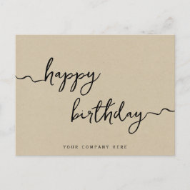 Postal Papel Kraft Feliz Cumpleaños Profesional 