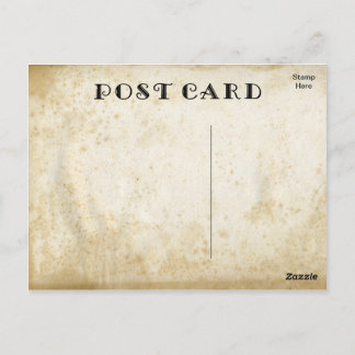 Postal Papel manchado de antigüedades en blanco DIY Aged 