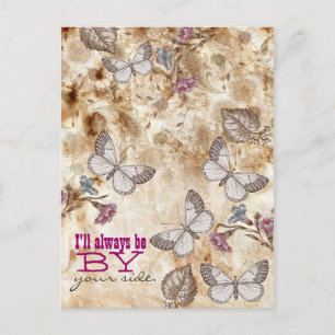 Postal Papel mural de mariposas vintage