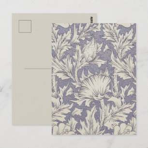 Postal Papel pintado de amapola de cuerno de William Morr