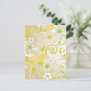 Postal Papel pintado de flores 3