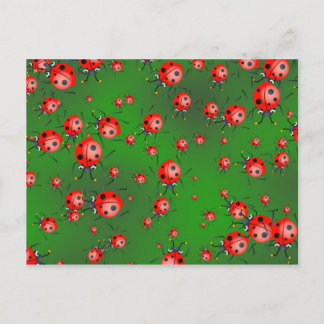 Postal Papel pintado de mariquita