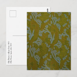 Postal Papel pintado de peces nadadores europeo vintage d