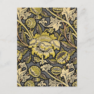 Postal Papel pintado floral de artes y oficios William Mo