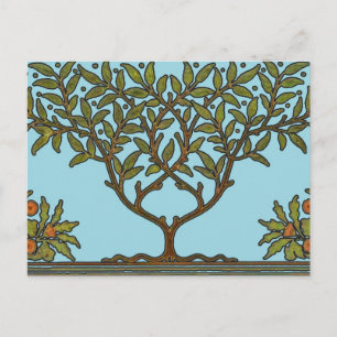 Postal Papel pintado floral de William Morris Tree Frieze